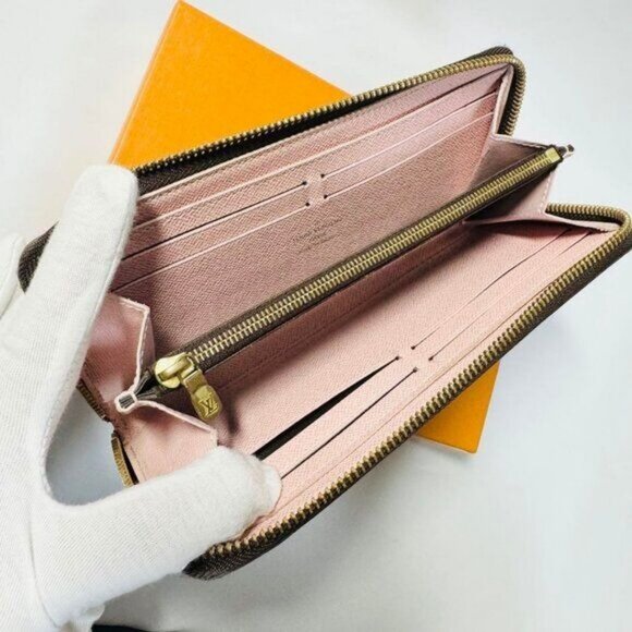 🌷Louis Vuitton Monogram Clemence Zippy Long Wallet Rose Ballerine Pink Interior - Picture 9 of 15